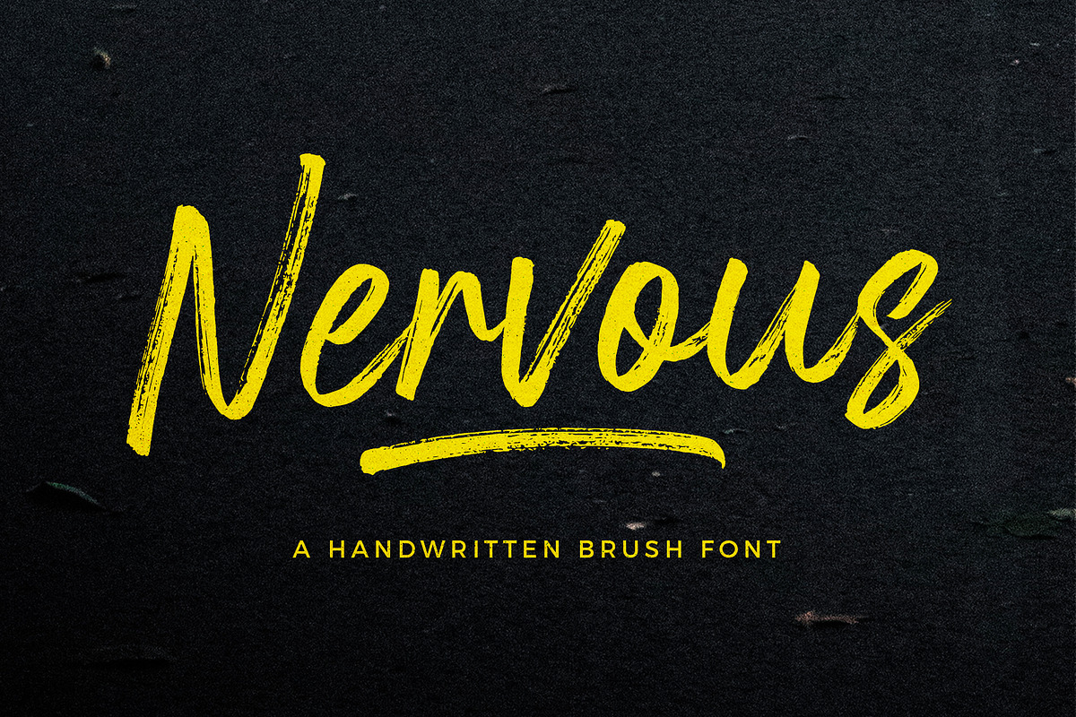 Nervous Brush Font, a Script Font by trustha (Photo 15 of 15)