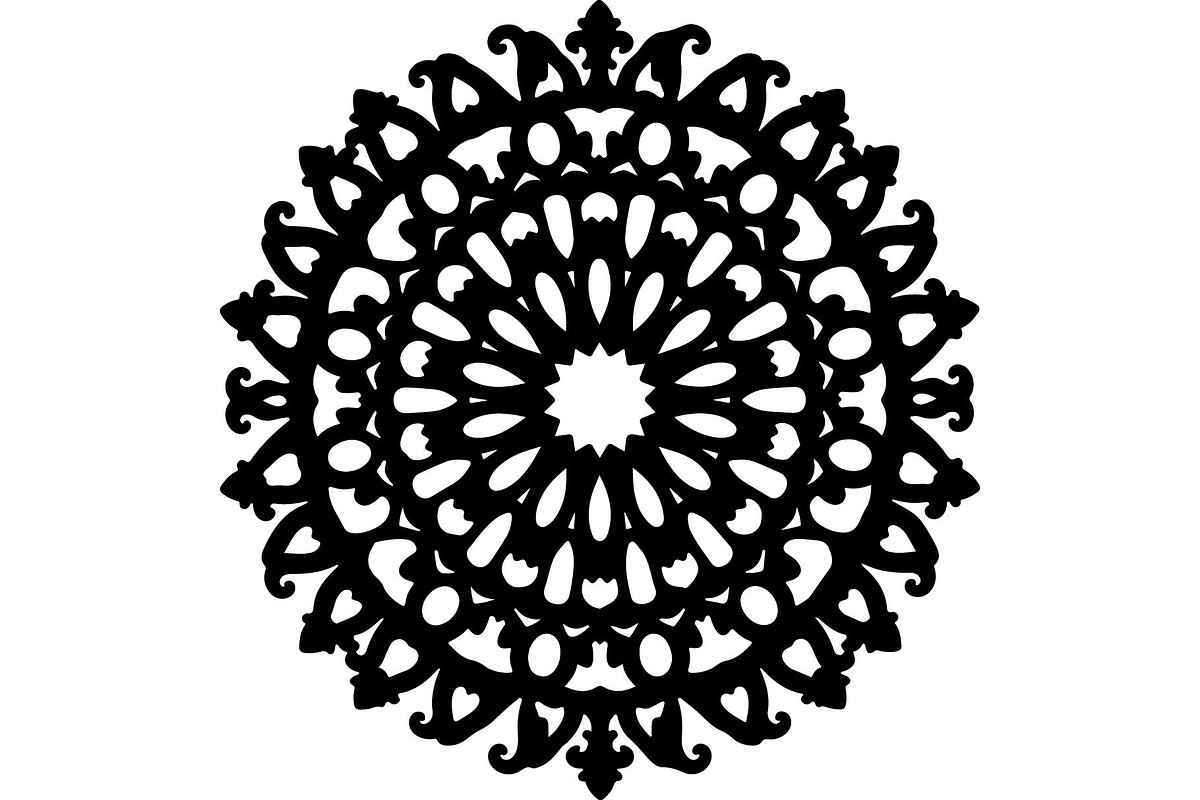 Ornate Black Mandala Vector Set, an Object Graphic by Creativeshirt (Photo 6 of 7)