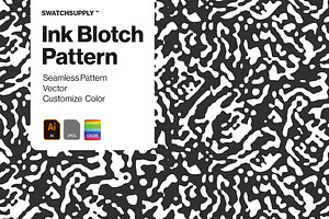 Ink Blotch Organic Seamless Pattern