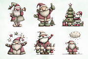 Whimsical Christmas Gnome Clipart, an Illustration by Creative Art (Thumbnail 7 of 9)