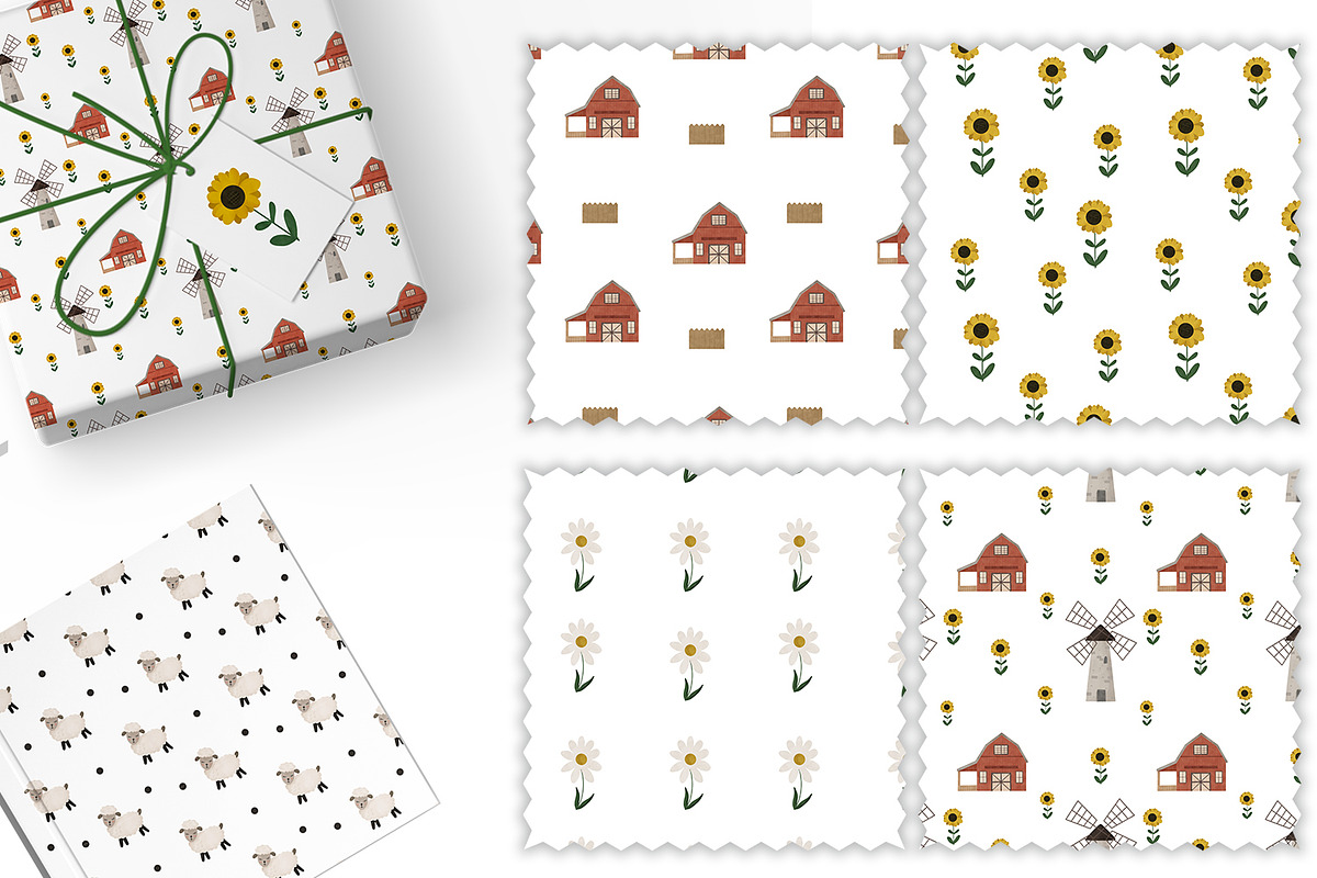 Farm Day clipart and pattern, a Pattern Graphic by SleptArt (Photo 8 of 10)