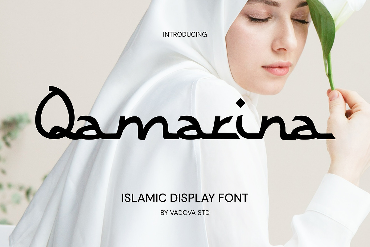 Qamarina Islamic Display Font, a Script Font by Vadovastd (Photo 1 of 7)