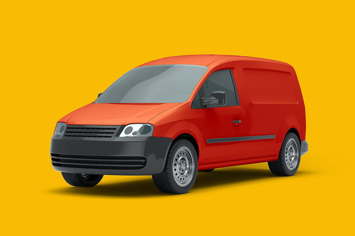 Mini Van Mockup - 6 views, an Advertising Mockup by Illusiongraphic (Photo 10 of 20)