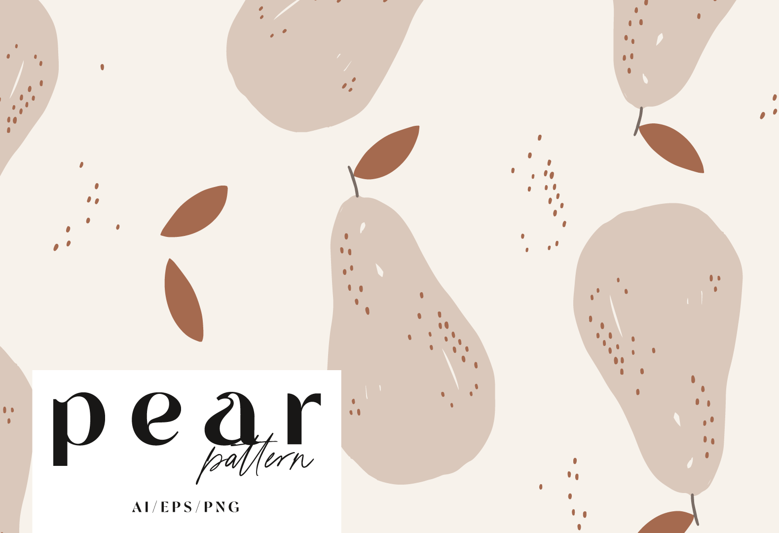 pattern / pear fruit seamless, a Pattern Graphic by KruthDesign