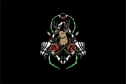Deer and Skeleton, an Object Illustration by nomlimo.com (Thumbnail 1 of 3)