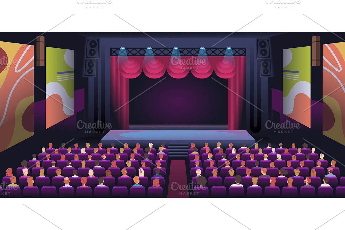 Theater audience. Cinema theatre, an Object Illustration by Stock-Smart-Start