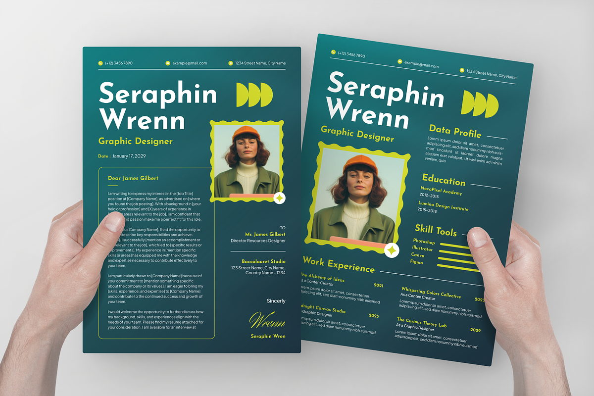Blue Gradient CV Resume preview 6