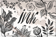Flower ink hand drawn illustration, a Decorative Illustration by Moonflora (Thumbnail 1 of 11)