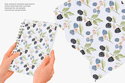 Watercolor blackberry pattern, a Pattern Graphic by Pink Studio Art (Thumbnail 4 of 4)