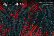 Night Tropics seamless patterns, a Pattern Graphic by ANAKOTO (Thumbnail 12 of 20)