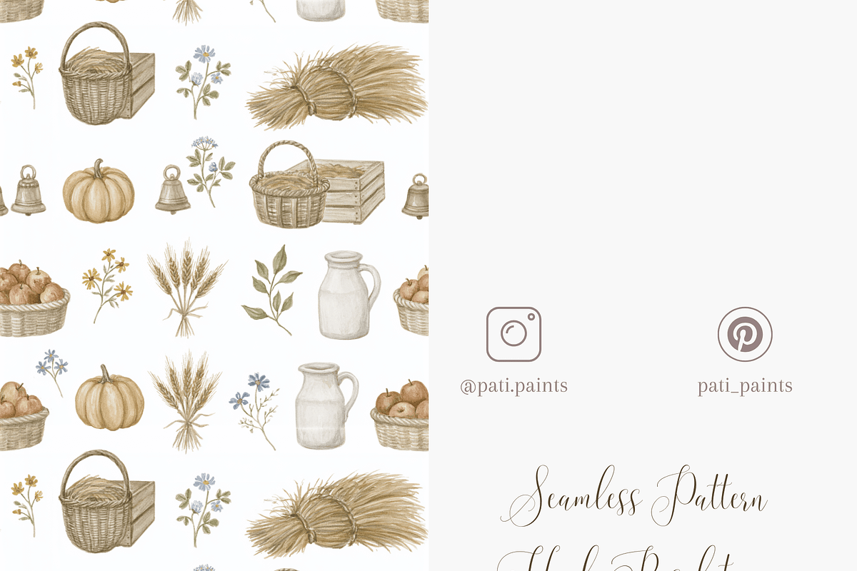 Rustic Farm Market Seamless Pattern, a Pattern Graphic by Pati Charm Studio (Photo 5 of 6)