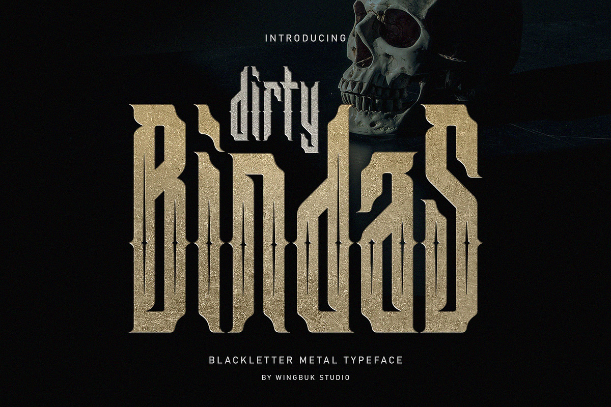 Bindas | Blackletter Font, a Blackletter Font by WingBuk (Photo 1 of 8)