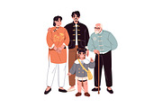 Families of different nationalities, a Person Illustration by PaperTrident (Thumbnail 7 of 9)