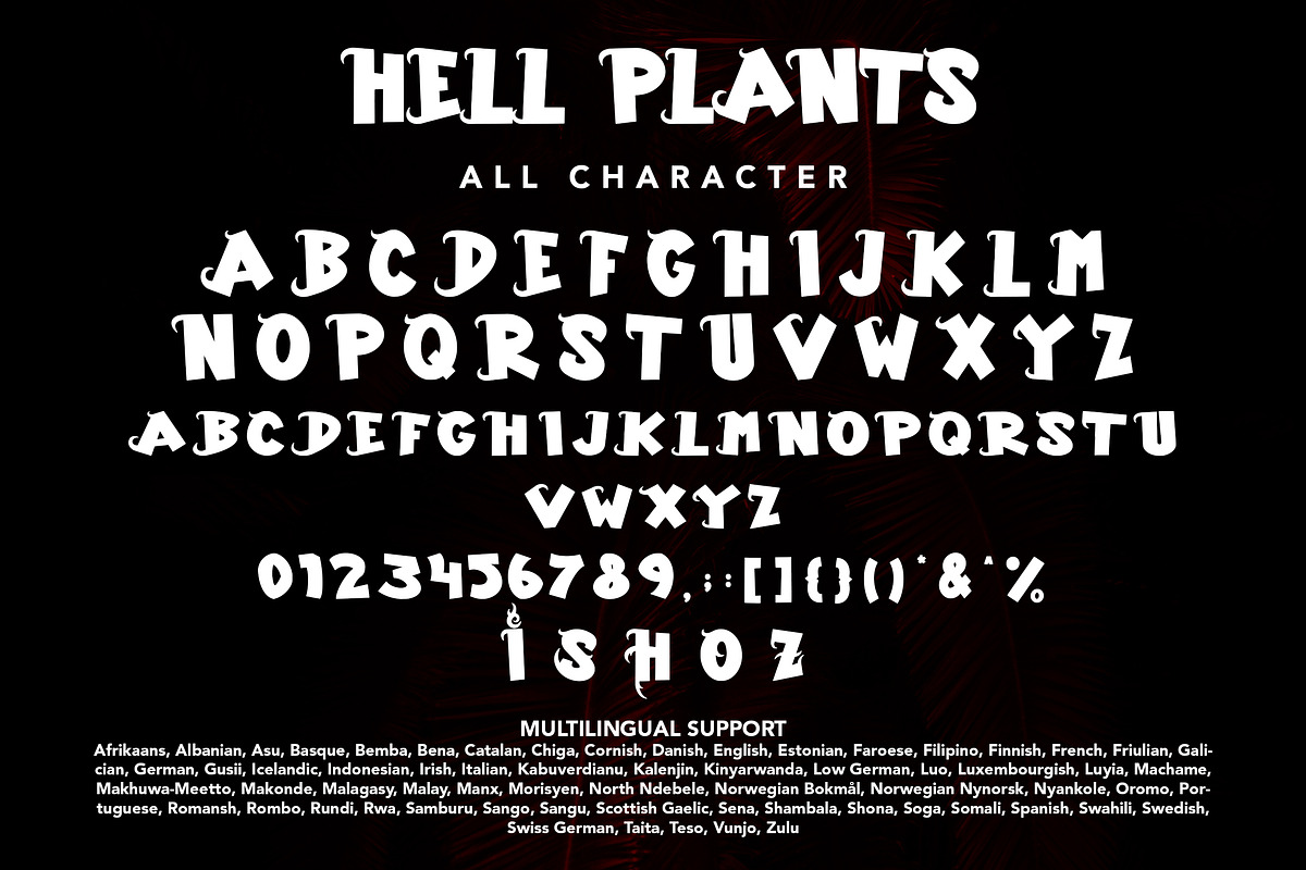 Hell Plants, a Blackletter Font by HATFSTUDIO (Photo 8 of 8)