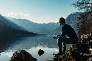 Man in mountain, wanderlust