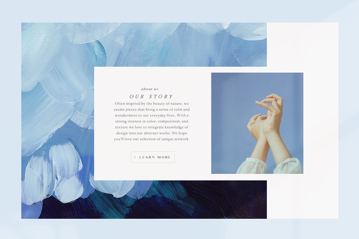 Blue Painted Abstract Backgrounds, a Texture Graphic by Basia Stryjecka (Photo 6 of 18)