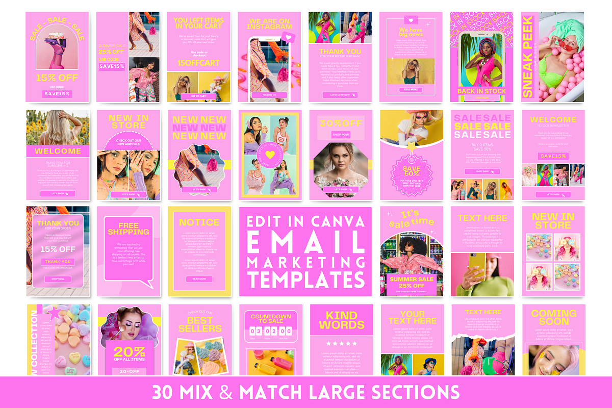 Purple & Yellow Email Templates, an Email Template by SunshineStudioBoutique (Photo 5 of 9)