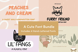 Cute Hand-Lettered Font Bundle