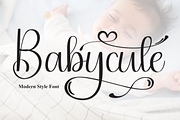 Babycute | Script Font, a Handwritten Font by Scratchones (Thumbnail 1 of 9)