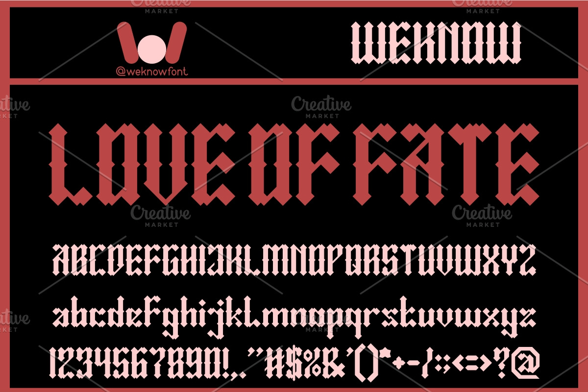 Amor Fati font, a Blackletter Font by weknow (Photo 2 of 8)