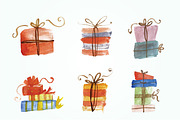 60 Christmas Watercolor  Clip Art, an Illustration by Qamber Designs & Media (Thumbnail 6 of 13)