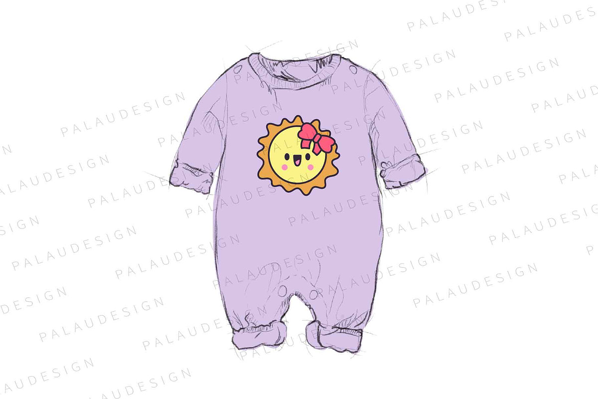 Cute kawaii sun, a Decorative Illustration by Palau (Photo 3 of 12)