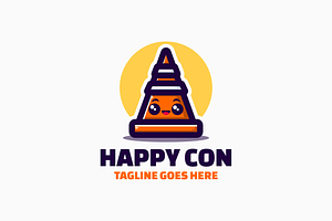 Happy Con Mascot Cartoon Logo, a Branding & Logo Template by Artnivora.Std