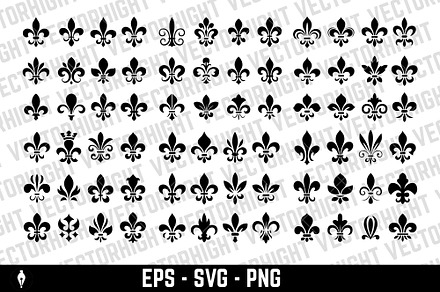 Fleur-de-lis icons.
