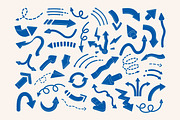 Arrows signs set + seamless patterns, an Object Illustration by PaperTrident (Thumbnail 2 of 6)