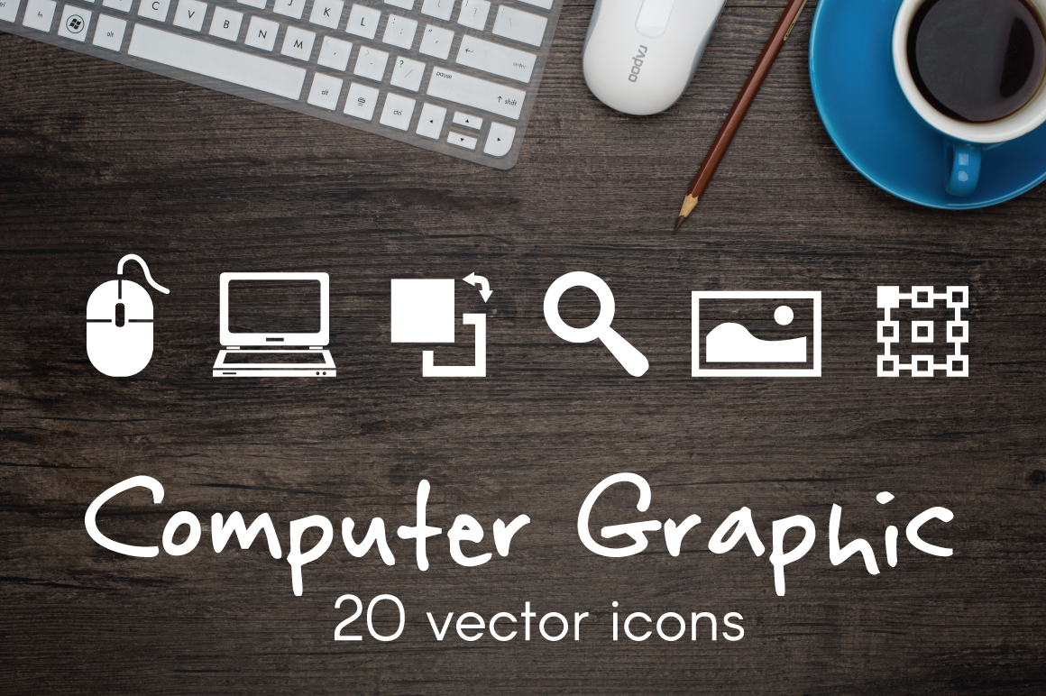 COMPUTER GRAPHIC - vector icons, an Icon by marusdesign