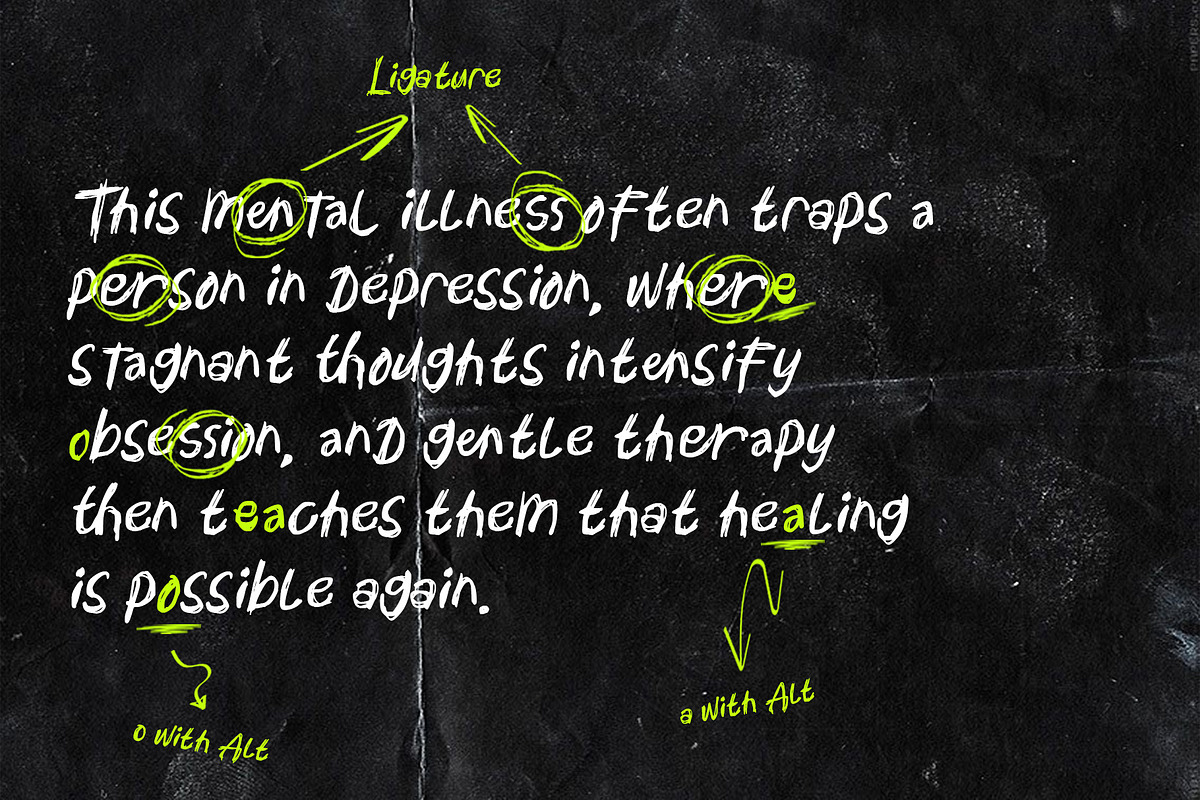 Mental Sickness - Ink Scribble Font, a Handwritten Font by Inviline.co (Photo 3 of 10)