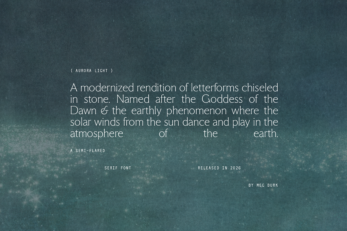 AURORA - Modern Roman-inspired Serif, a Serif Font by MEG BURK CHOI (Photo 3 of 3)