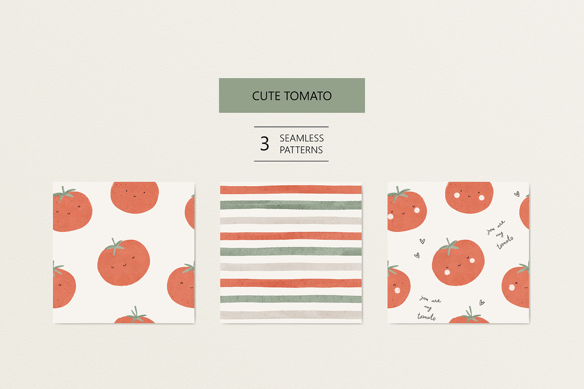 Cute tomato, a Pattern Graphic by Olena Kuznietsova (Photo 2 of 10)