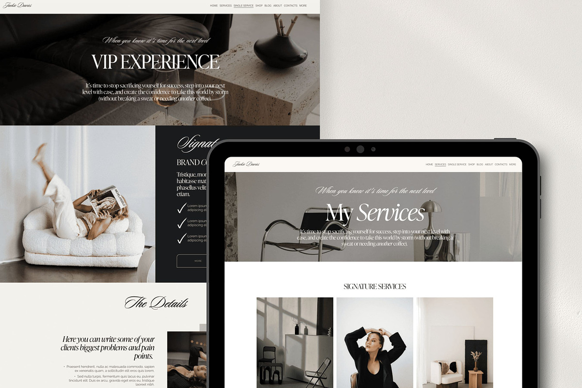 Squarespace Website Template coach, a Squarespace Template by Presentibox (Photo 4 of 10)