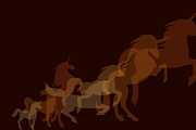 CUTE UNICORN SILHOUETTES, an Illustration by MVMG (Thumbnail 2 of 2)