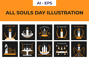 All Souls Day illustration, a Decorative Illustration by Lakhan1998