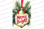 Vintage Christmas Label Sublimation, an Illustration by DreamCafeArt (Thumbnail 5 of 5)