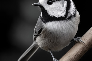Close up of a crested tit perched on, an Animal Photo by MistyDay