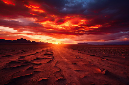 Fiery sunset over Monument Valley, A, a Photo by Iftikhar Alam