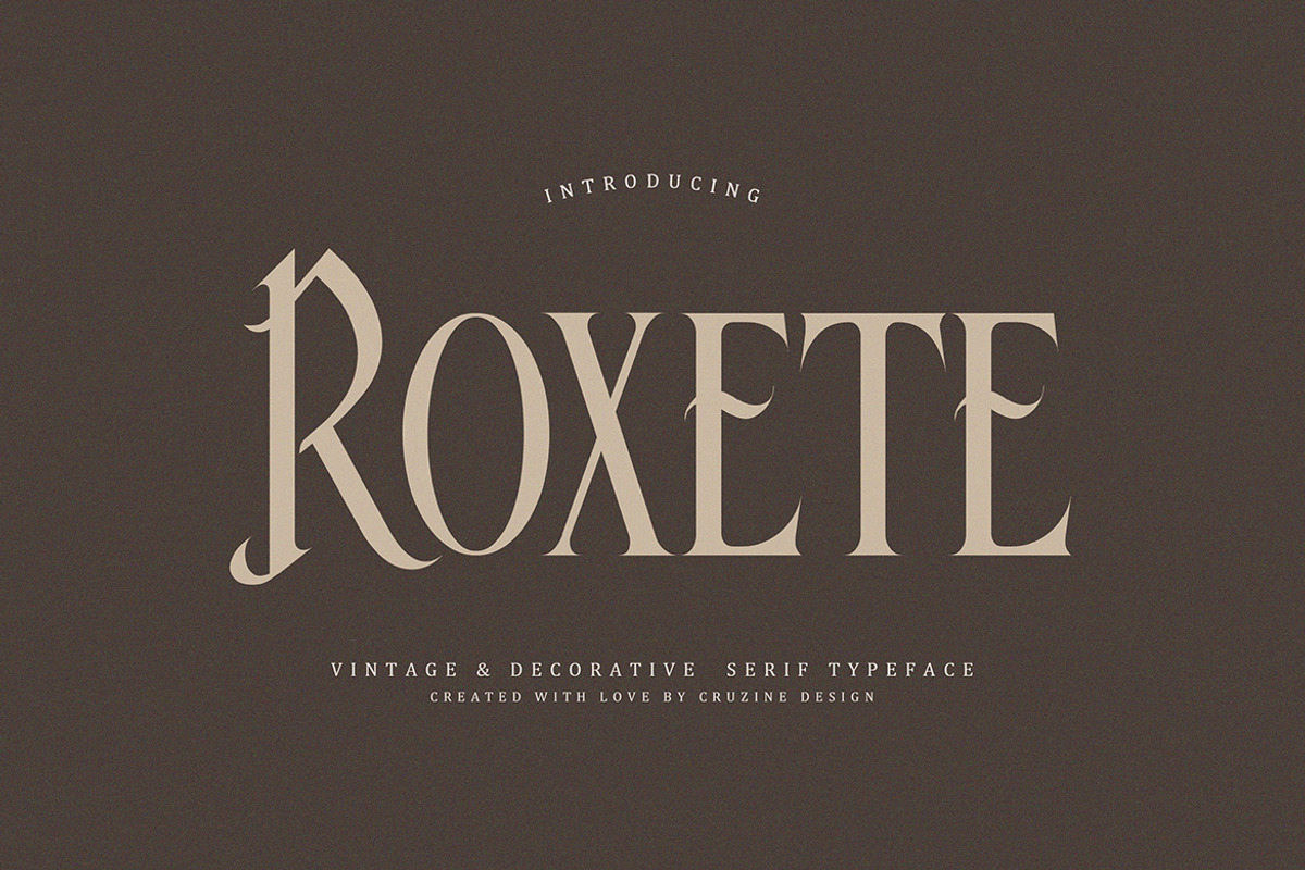Roxete Vintage Serif Font, a Serif Font by JumboDesign (Photo 1 of 5)