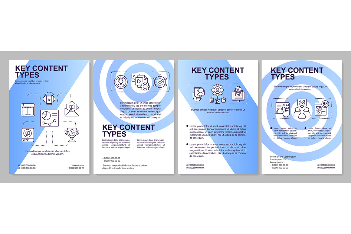 Key content types blue brochure, a Brochure Template by IMG Visuals