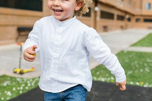 Blond child portrait featuring adorable, alone, and beautiful