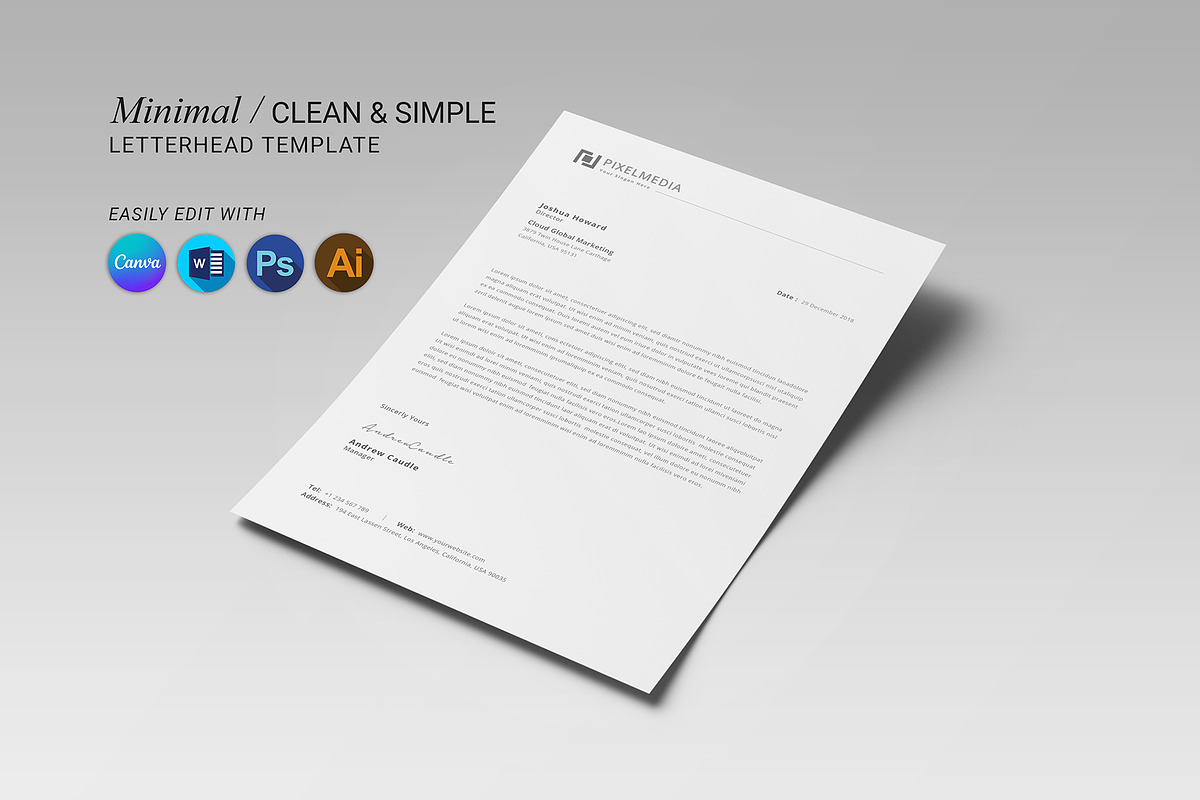 Letterhead, a Stationery Template by DesignDevisers (Photo 3 of 10)