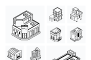 Urban Store Buildings Isometric Icon, a Duotone Icon by Vectors Market (Thumbnail 10 of 10)