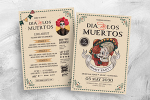 Dia De Los Muertos Flyer Template