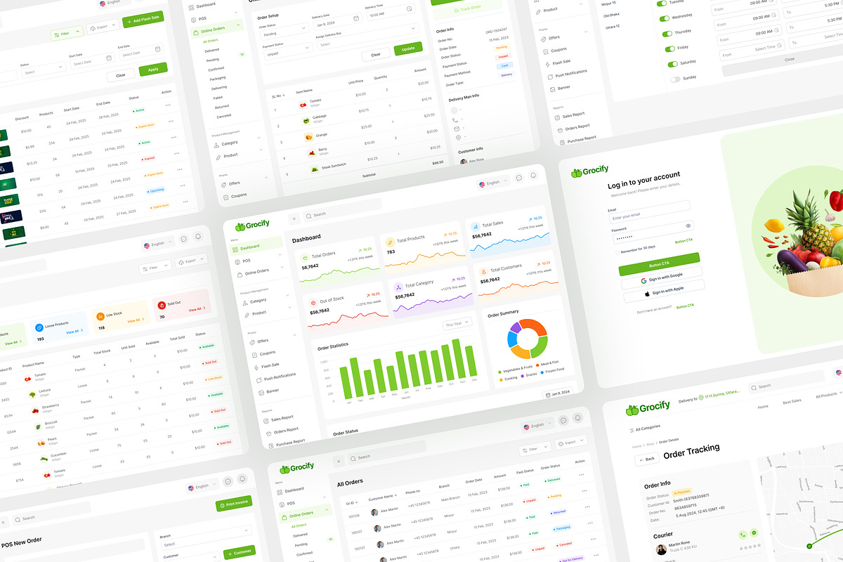 Grocery Delivery System, an UI Kit Template by DotsHub (Photo 5 of 7)