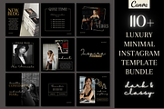 Luxe Dark Minimal Instagram Template, a Social Media Template by Faytemplates (Thumbnail 1 of 10)