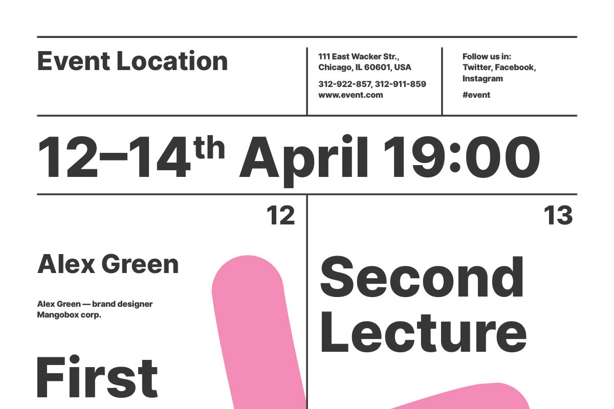 Conference Event Poster Template, a Flyer Template by Danil Polshin (Photo 8 of 9)