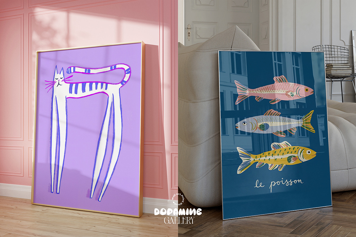Dopamine Gallery – 100 Poster Bundle, a Graphic by Wall Art Print Studio (Photo 32 of 55)
