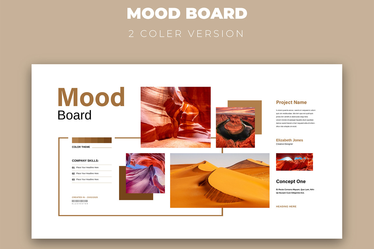 Mood Board Layout Template preview 3